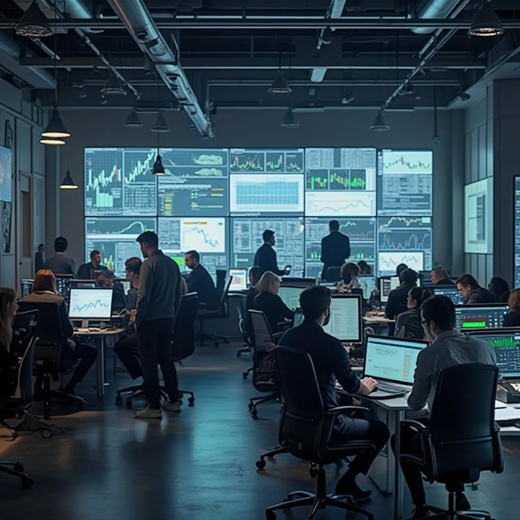Équipe AlgoInvest travaillant sur des algorithmes d'investissement
